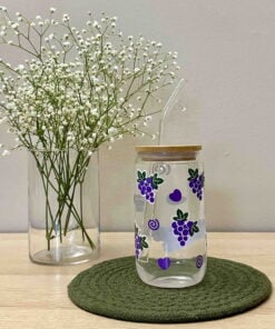 grape color changing drinking glass can cup