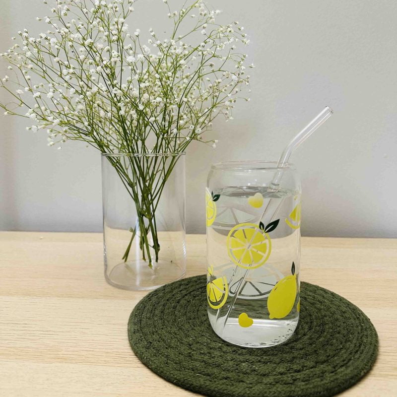 lemon color changing drinking glass can cup