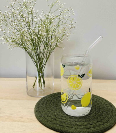 lemon color changing drinking glass can cup