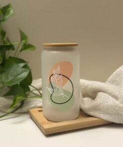 Wild Flower Drinking Glass - Frosted