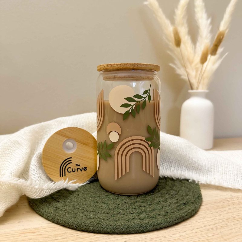 crescent drinking glass can cup