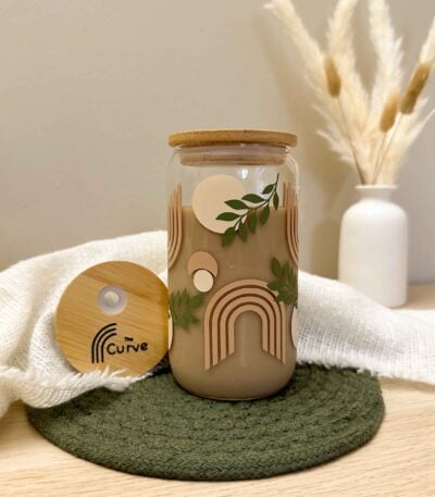 crescent drinking glass can cup