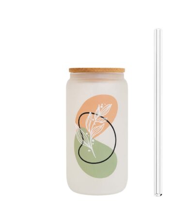 Wild Flower Drinking Glass - Frosted