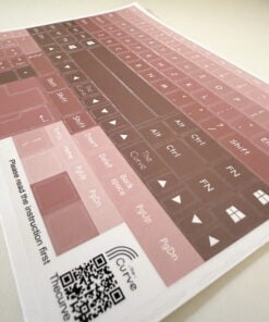 Alternative view of neutral ombre keyboard sticker