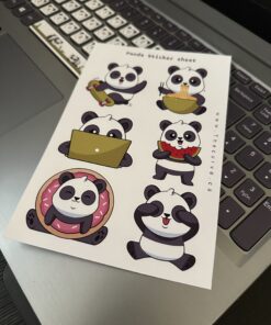 Panda Keyboard Sticker Sheet