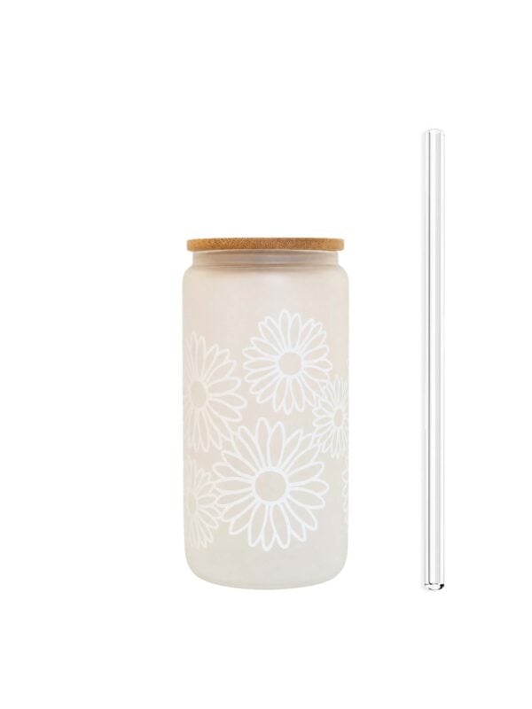daisy cup with bamboo lid