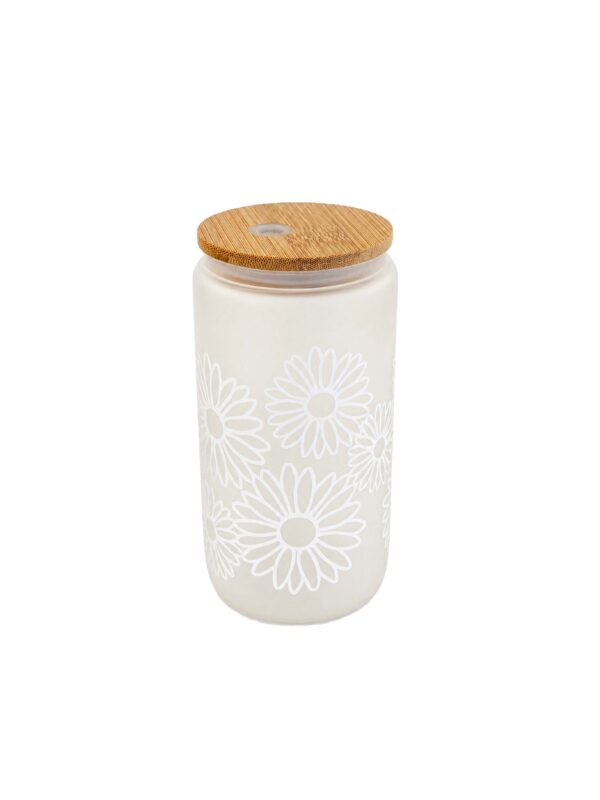 daisy cup with bamboo lid