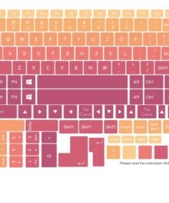 orange purple ombre keyboard sticker