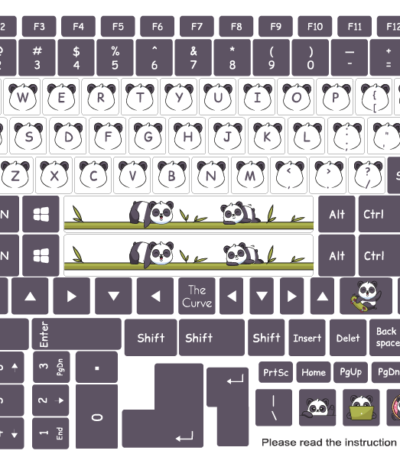 panda keyboard sticker