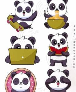 panda sticker sheet