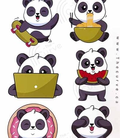 panda sticker sheet