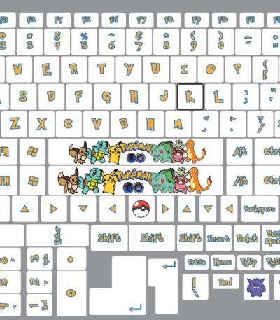 Pokemon keyboard sticker