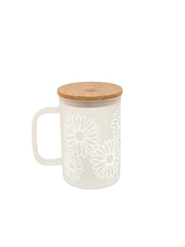 daisy mug with bamboo lid