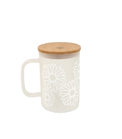 daisy mug with bamboo lid