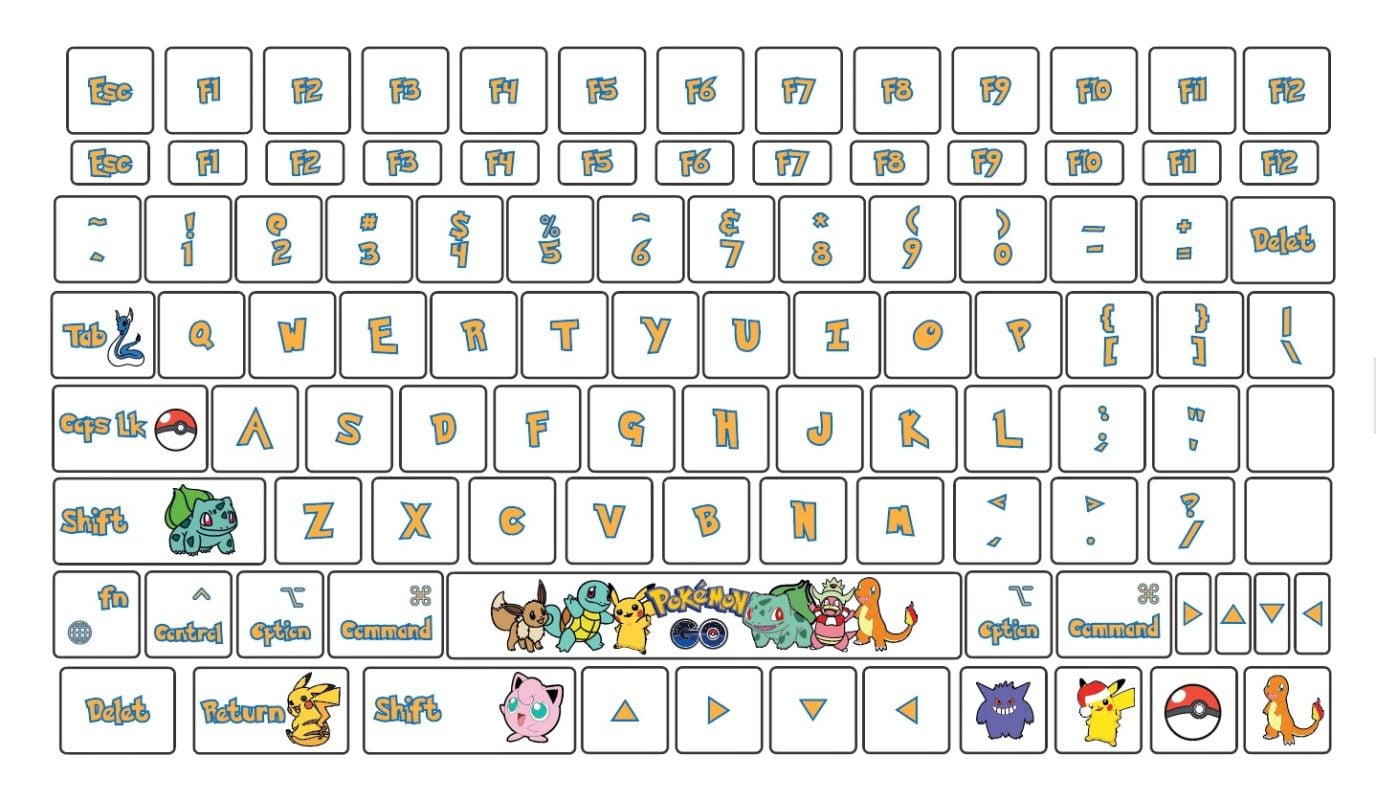 pokemon keyboard sticker