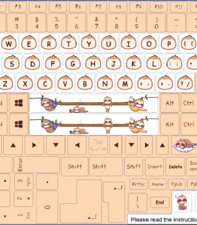 Sloth keyboard sticker