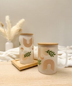 Alternative view of Crescent Drinking Glass- Frosted