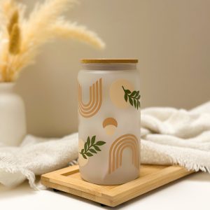 Crescent drinking Glass- Frosted