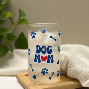 Dog MOM Color changing Drinking Glass