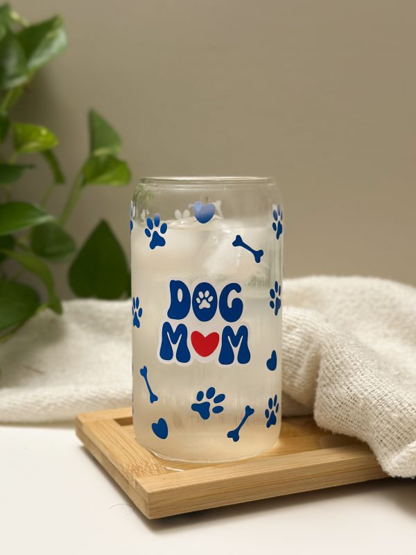Dog MOM Color changing Drinking Glass
