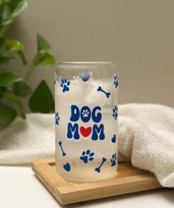 Dog MOM Color changing Drinking Glass