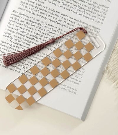 checkered bookmark