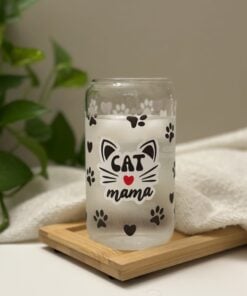 Cat Mama Color Changing Drinking Glass