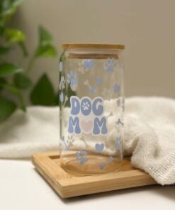 Dog MOM Color changing Drinking Glass