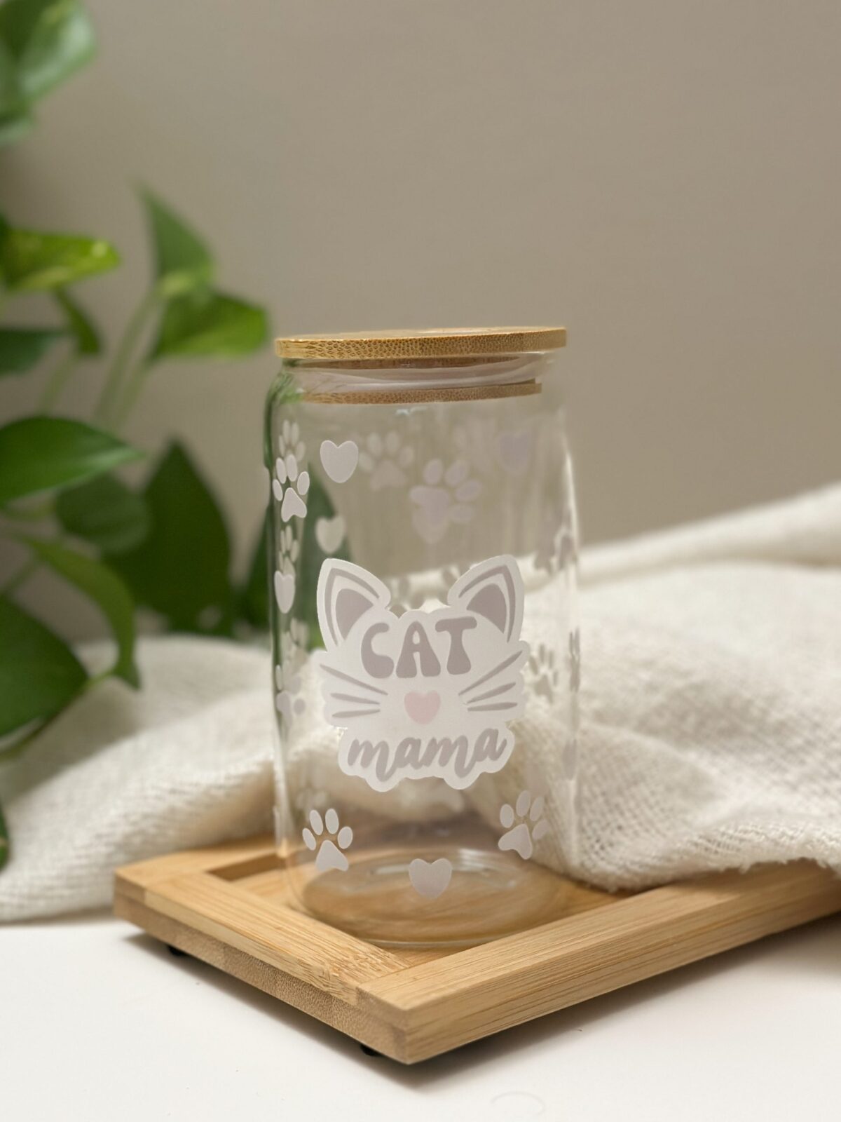 Cat Mama Color Changing Drinking Glass - Image 2