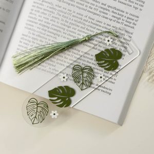 monstera leaf bookmark