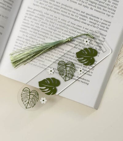 monstera leaf bookmark
