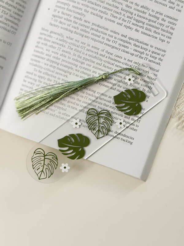 monstera leaf bookmark