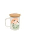 wild flower mug with bamboo lid