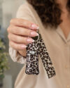 Wristlet Keychain Lanyard - Leopard