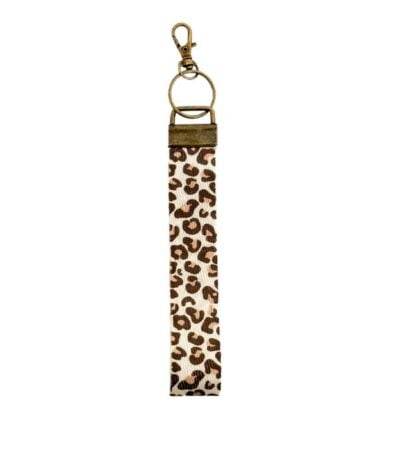 Wristlet Keychain Lanyard - Leopard