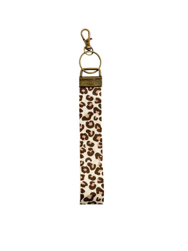 Wristlet Keychain Lanyard - Leopard