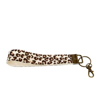 Wristlet Keychain Lanyard - Leopard