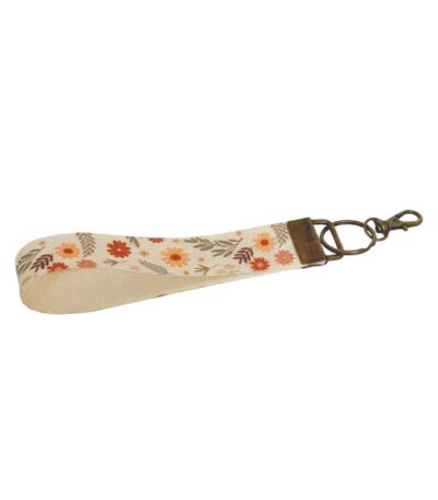 Wristlet Keychain Lanyard - Boho Flower