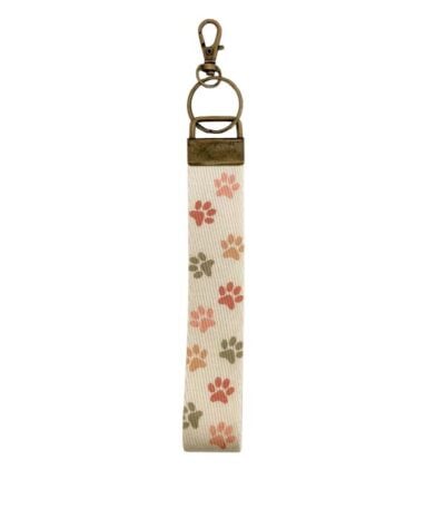Wristlet Keychain Lanyard - Boho Paw