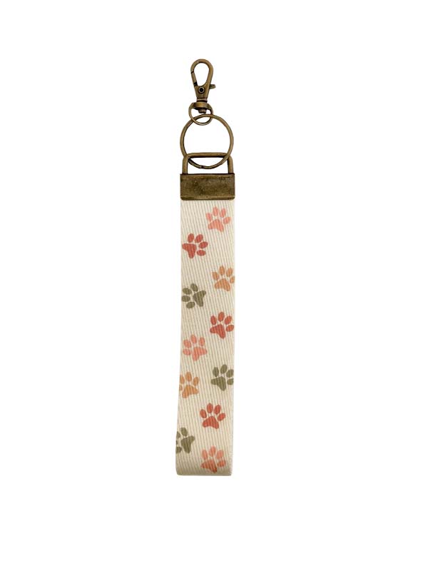 Wristlet Keychain Lanyard - Boho Paw