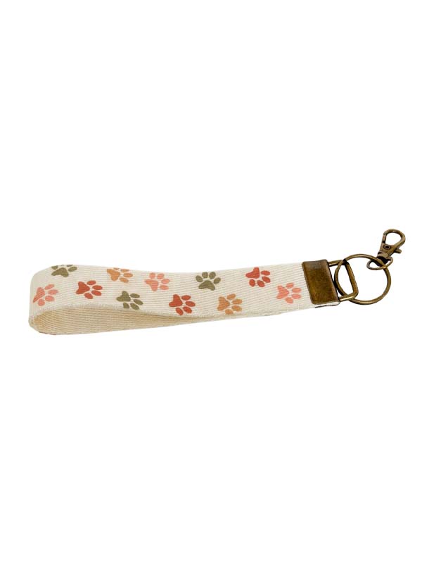 Wristlet Keychain Lanyard - Boho Paw
