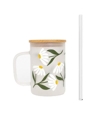 chamomile mug with bamboo lid