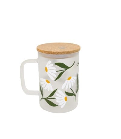 chamomile mug with bamboo lid