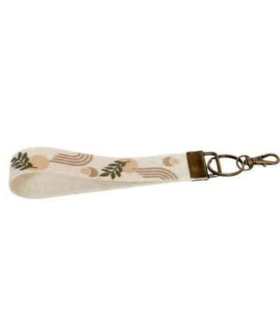 wristlet keychain lanyard crescent pattern