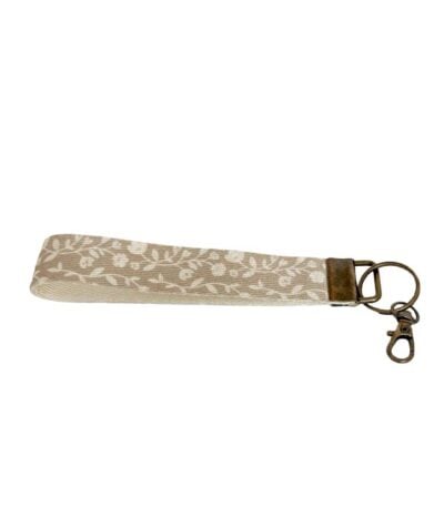 Wristlet Keychain Lanyard - Khaki Tulip