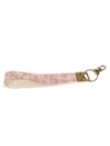 wristlet keychain pink butterfly pattern