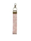 wristlet keychain pink butterfly pattern