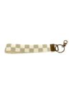 Wristlet Keychain Lanyard - Sage Checkered
