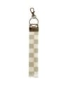 Wristlet Keychain Lanyard - Sage Checkered