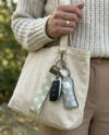 Wristlet Keychain Lanyard - Sage Daisy